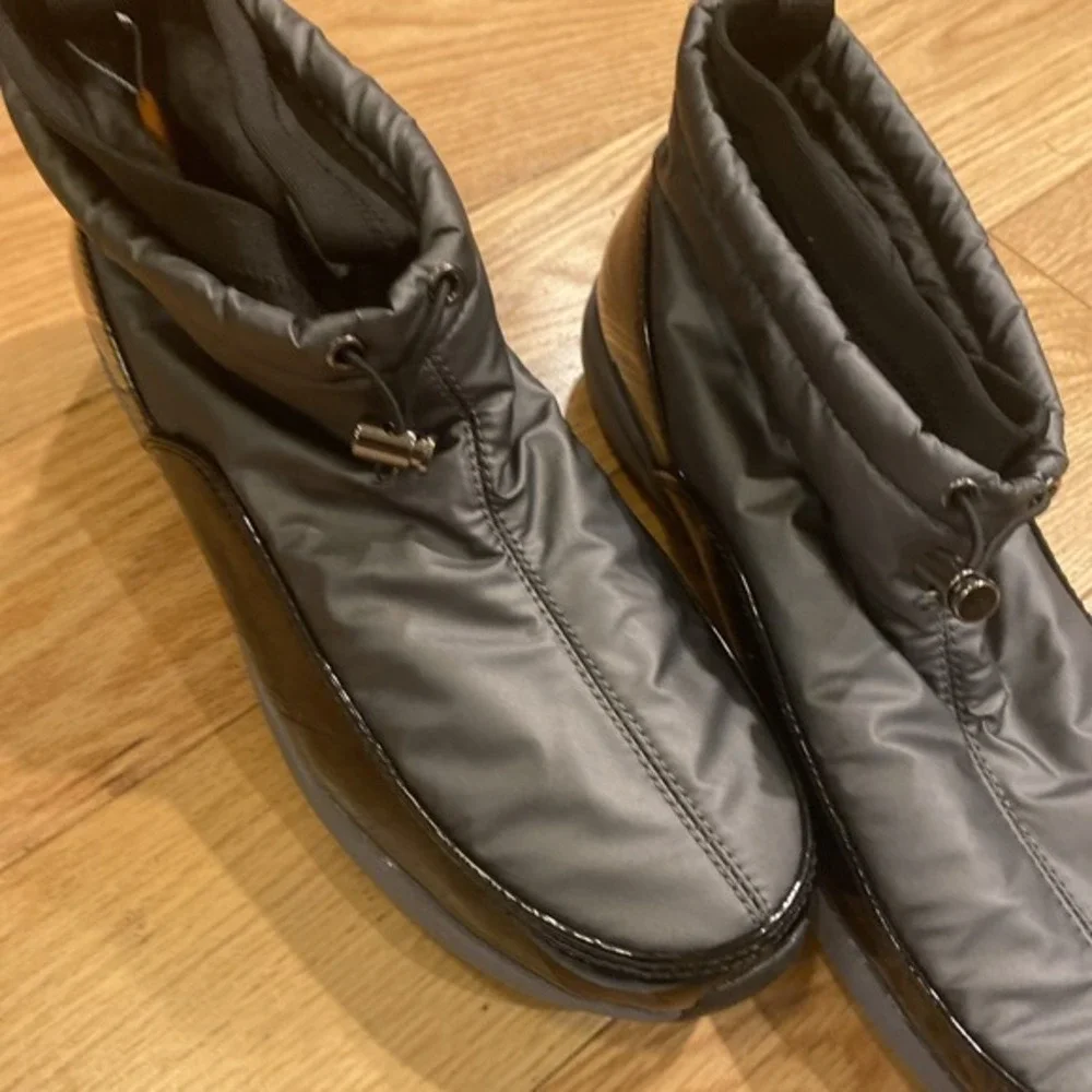 Sporto Women's 12M Waterproof Tracy Booties Gray blackSplit Toe Lined Boots 3541